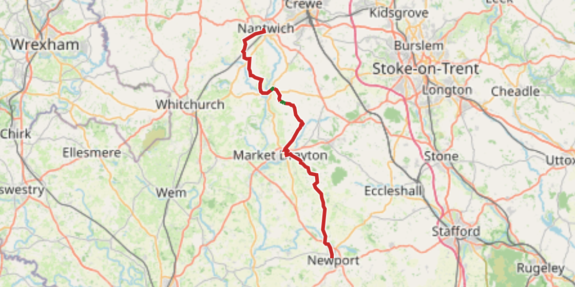 Map of NCN 552 - North Shropshire