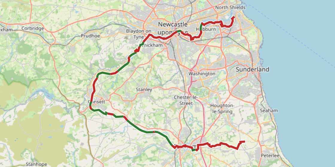 Map of NCN 14 - Three Rivers