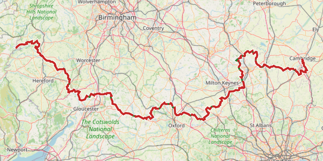 Map of NCN 48 - National Byway Central