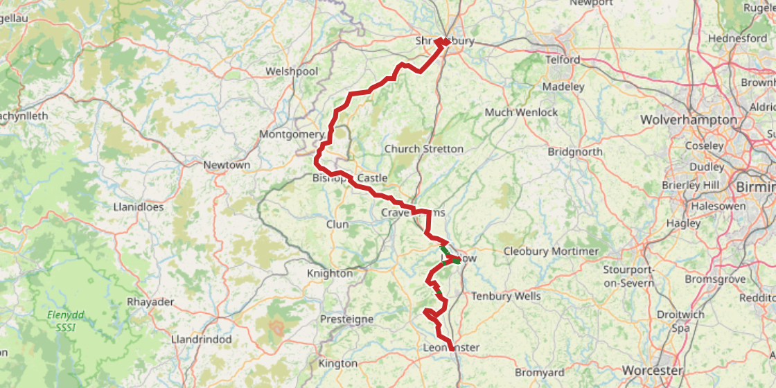 Map of NCN 44 - Six Castles Way