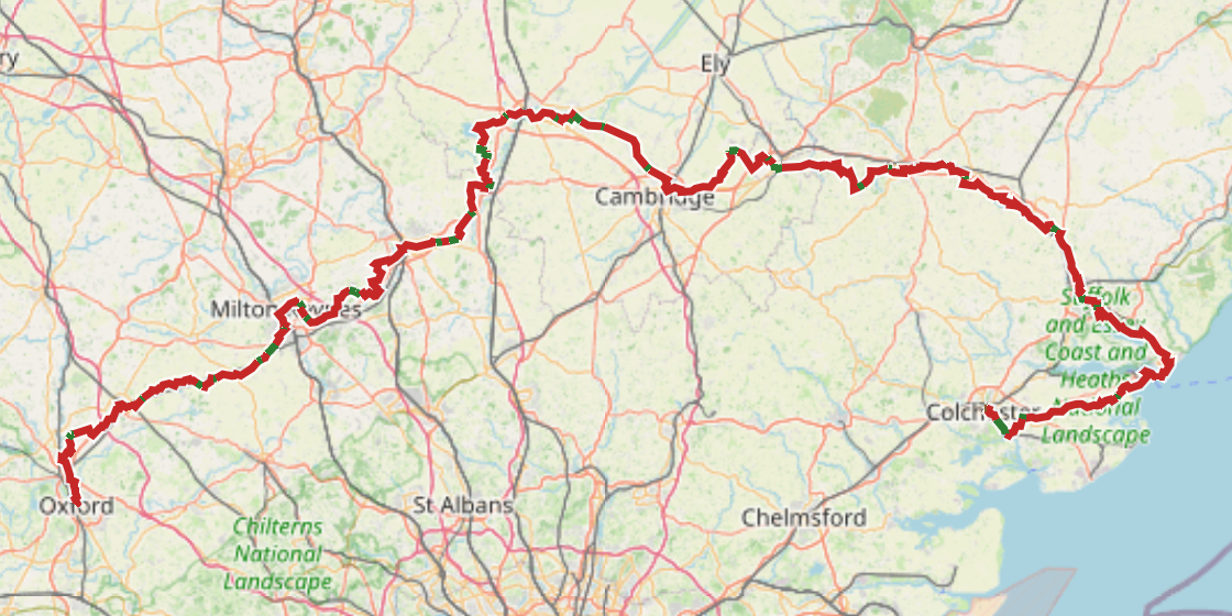 Map of NCN 51 - Varsity Way