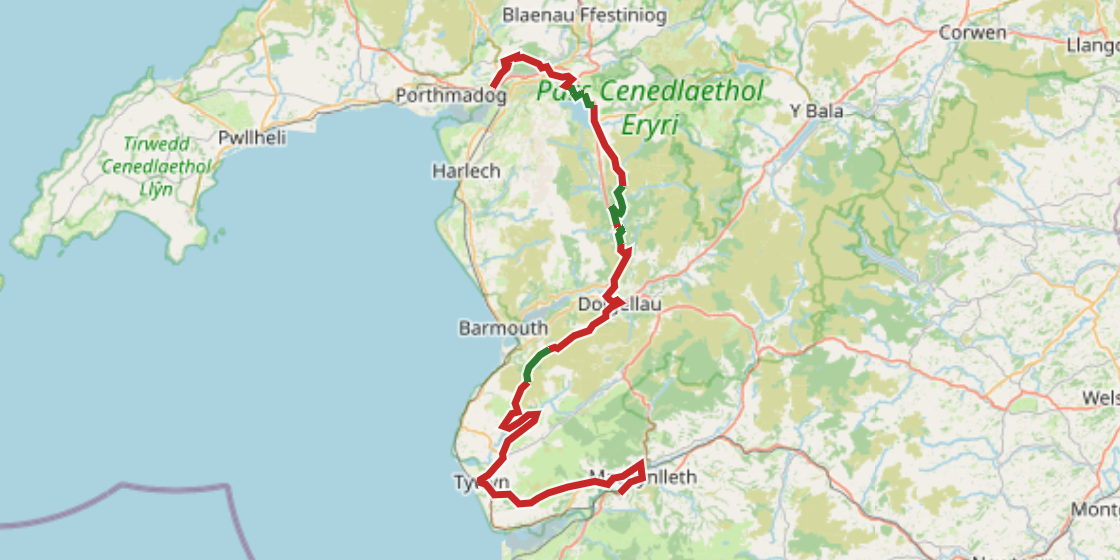 Map of NCN 82 - Hilly Alternative to Lon Las Cymru