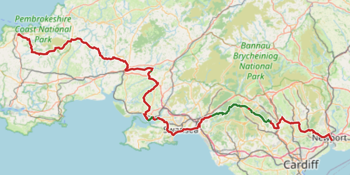 Map of NCN 47 - Celtic Trail Upland Route