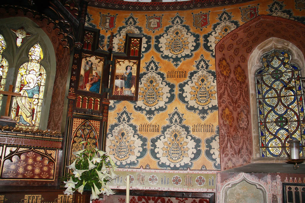 St Nicholas, Little Braxted - Sanctuary wall painting (geograph 2912627)